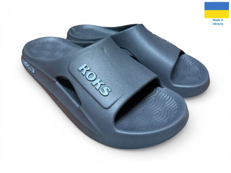 Шлепанцы Rai shoes (41-45) 511-18 сірий (лето)