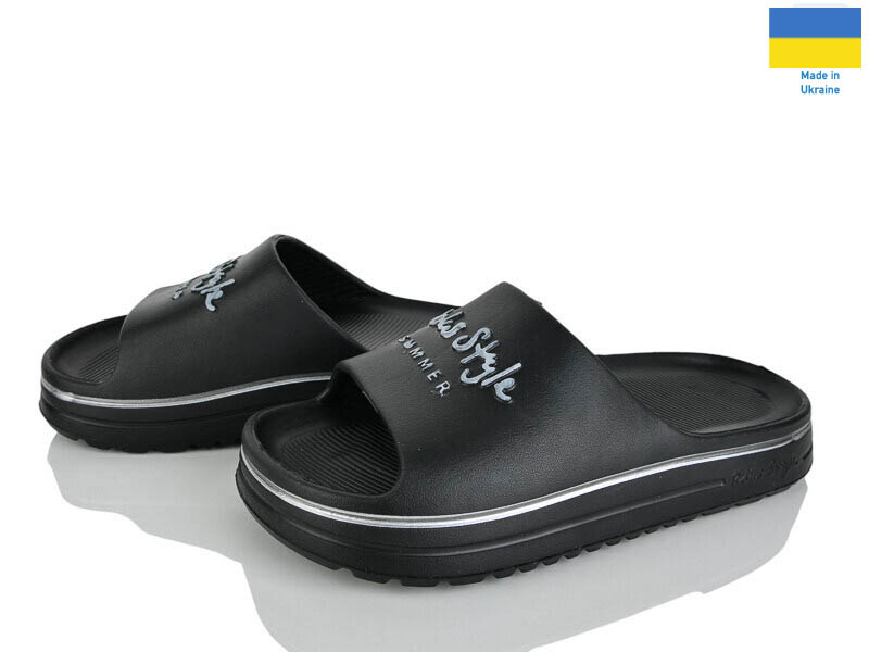 Шлепанцы Rai shoes (37-40) 540-010 чорний (лето)