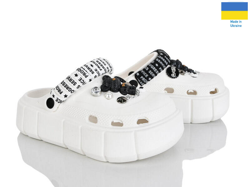 Кроксы Rai shoes (36-41) E152-2-4 білий-old-1 (лето)