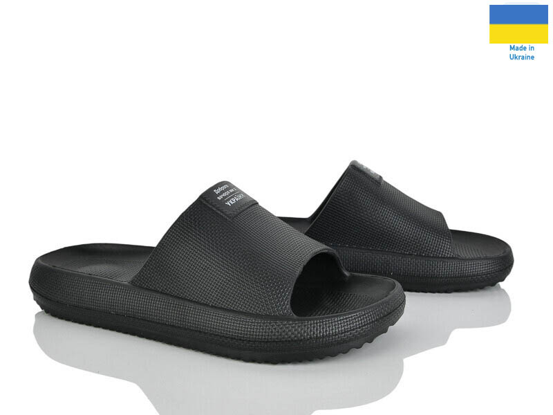 Шлепанцы Rai shoes (40-45) E235 чорний (лето)