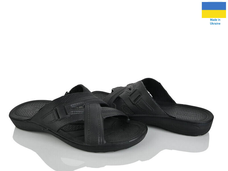 Шлепанцы Rai shoes (39-45) П11 чорний (лето)