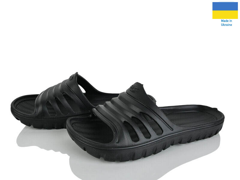 Шлепанцы Rai shoes (40-45) П48 чорний (лето)