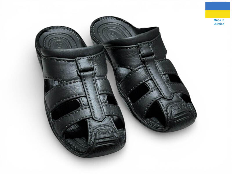 Шлепанцы Rai shoes (41-45) С27 чорний (лето)