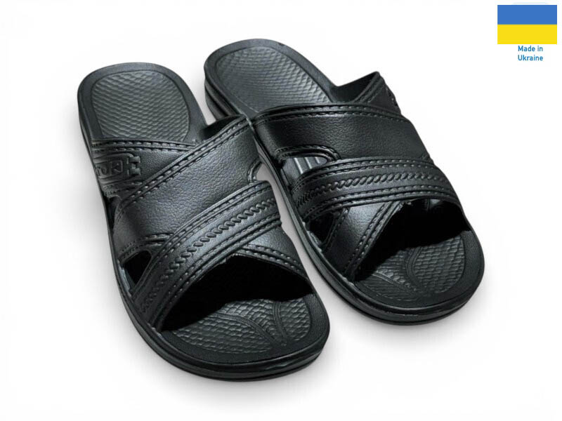 Шлепанцы Rai shoes (41-45) С54  чорний (лето)
