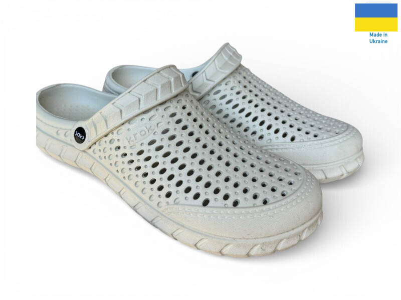 Кроксы Rai shoes (36-41) С62 бежевий (лето)