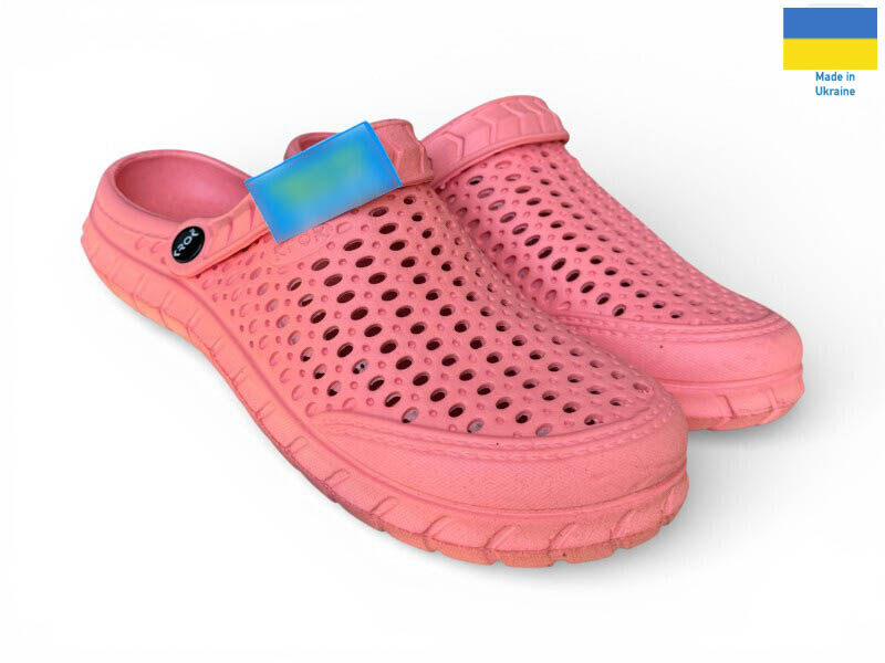 Кроксы Rai shoes (36-41) С62 кораловий (лето)