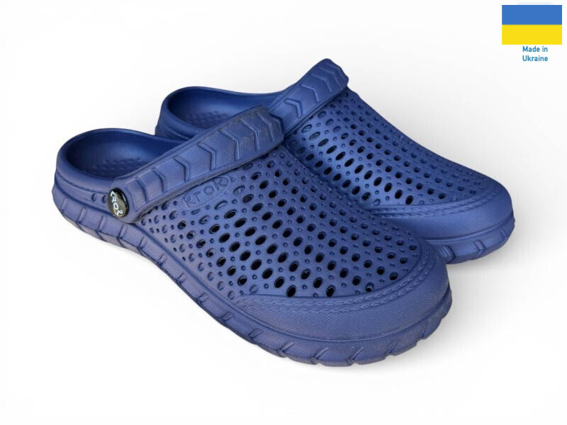 Кроксы Rai shoes (36-41) С62 синій (лето)