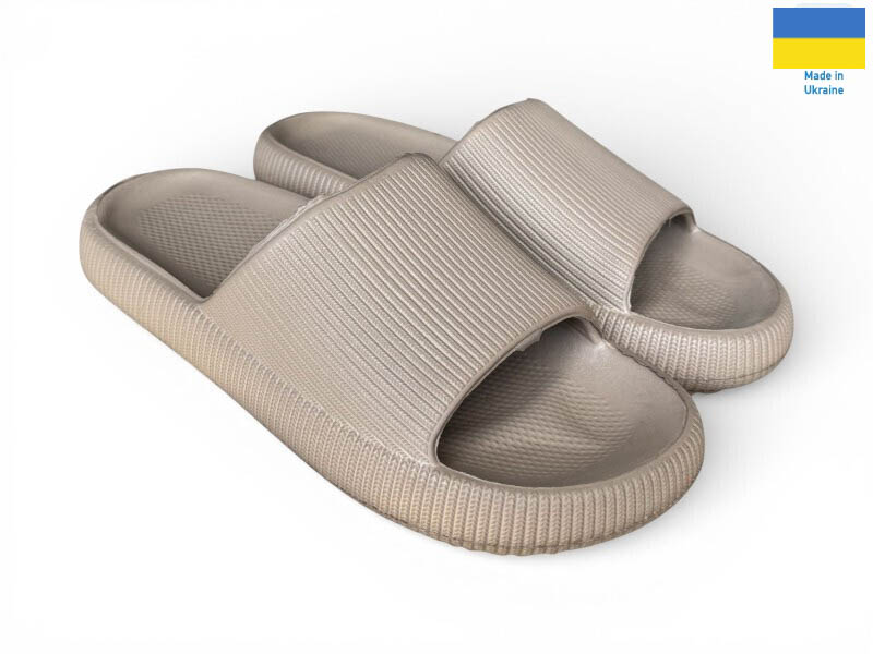 Шлепанцы Rai shoes (36-41) С88 т.бежевий (лето)