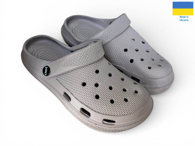 Кроксы Rai shoes (36-41) С98 т.бежевий (лето)