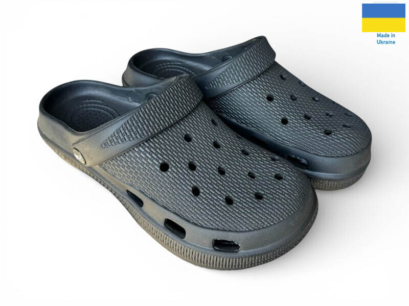 Кроксы Rai shoes (36-41) С98 чорний (лето)
