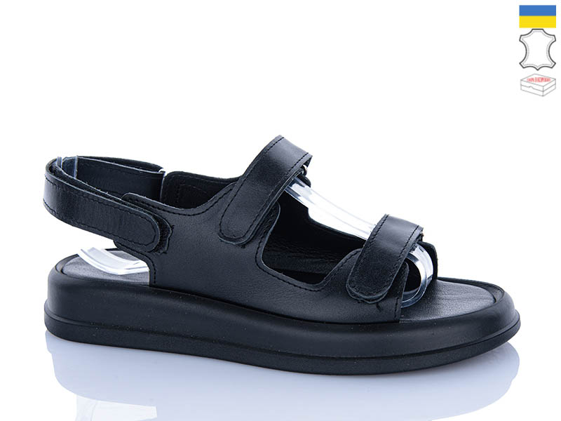 Босоножки Garti (36-40) 0118 чорний шк. (лето)