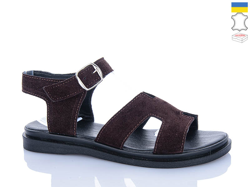 Босоножки Garti (36-40) 0194 коричневий замш (лето)