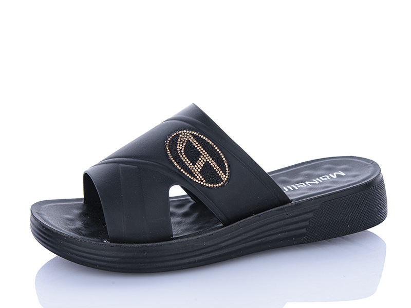 Шлепанцы Mainelin (37-42) 2598 black (лето)