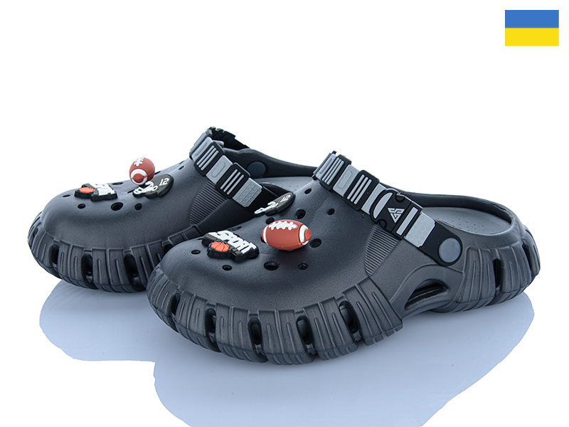 Кроксы Inblu (36-41) DS770 графіт (лето)