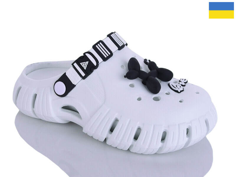 Кроксы Malibu (36-40) 677 білий-білий (лето)