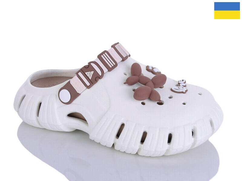 Кроксы Malibu (36-40) 677 крем-мокко (лето)