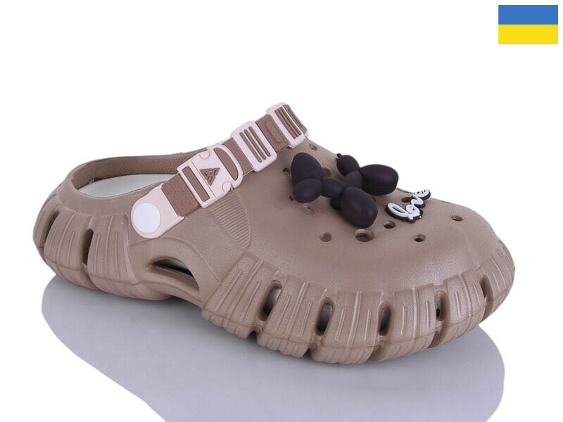 Кроксы Malibu (36-40) 677 мокко-крем (лето)