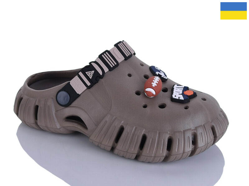Кроксы Malibu (36-40) 6770 беж-коричневий (лето)