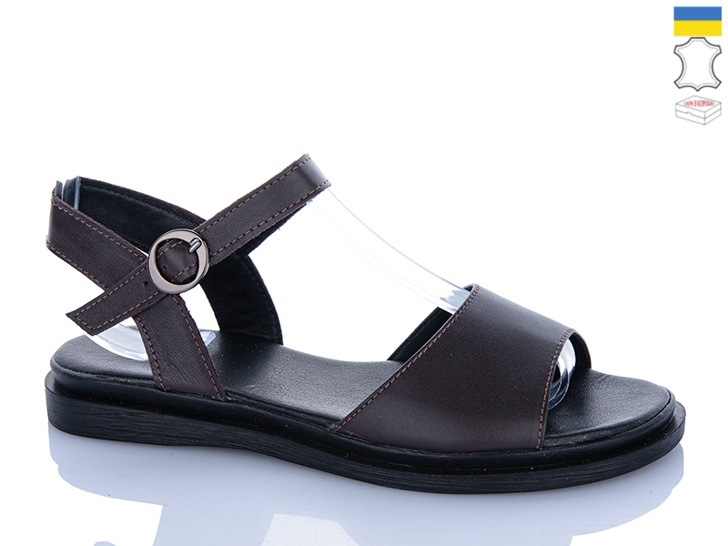 Босоножки Sali (36-40) 508 коричневий к чор-п. (лето)