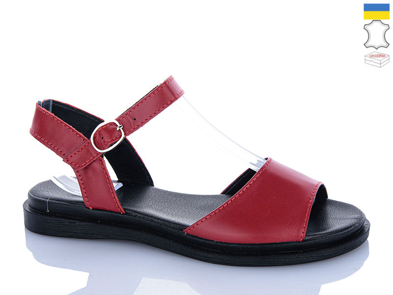 Босоножки Sali (36-40) 508 червоний чор-п. (лето)