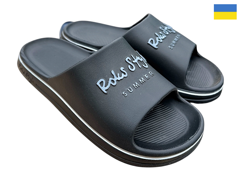Шлепанцы Rai shoes (41-45) 520-010 чорний (лето)