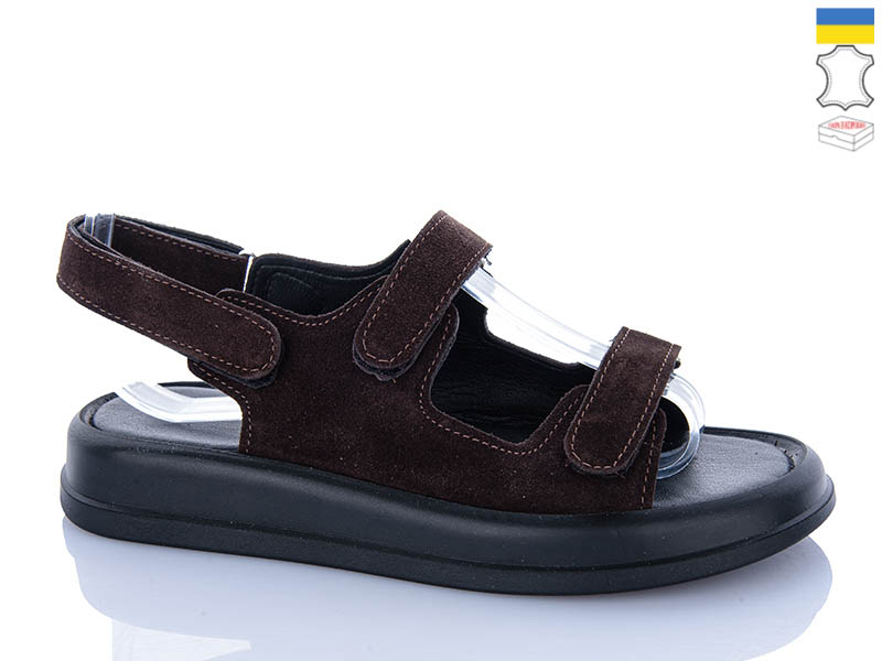 Босоножки Garti (36-40) 0118 корич замш (лето)