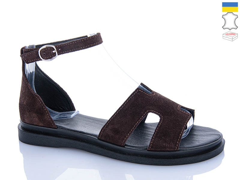Босоножки Garti (36-40) 0192 корич замш (лето)