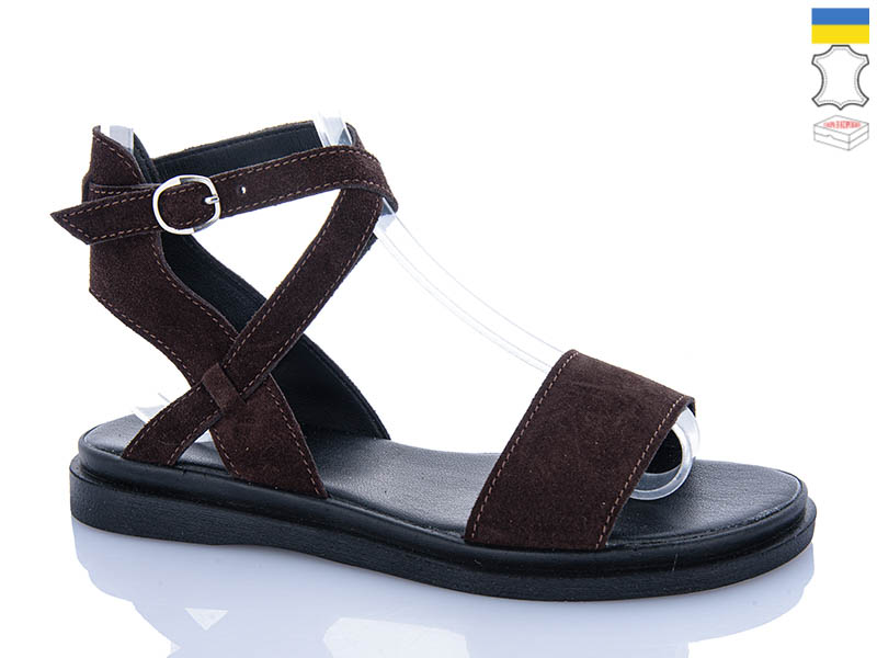 Босоножки Garti (36-40) 145 корич замш (лето)