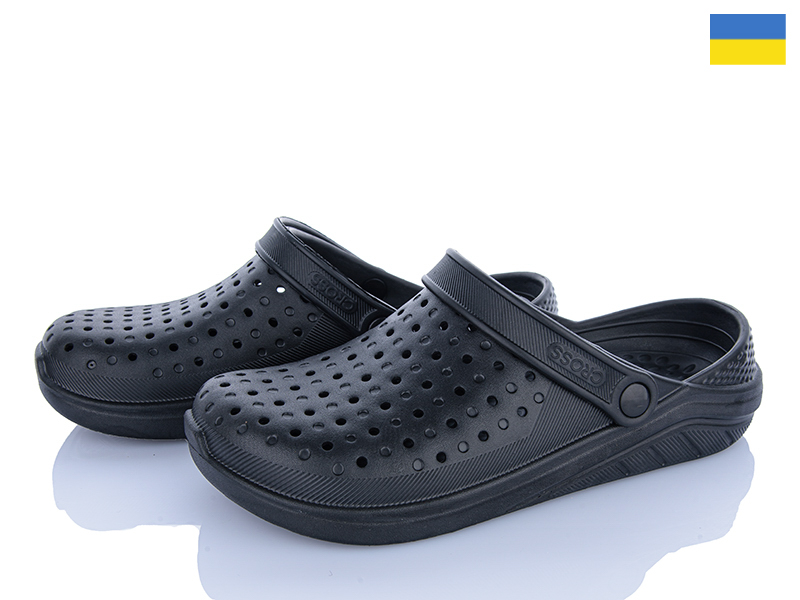 Кроксы Vladimir (40-45) Cross 025 чорний (лето)