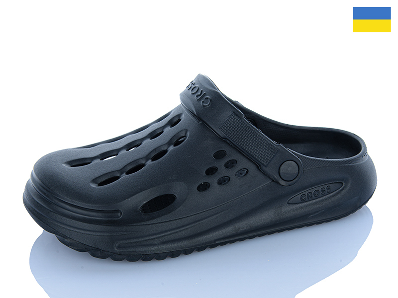 Кроксы Inblu (40-45) 026 чорний-old-1 (лето)