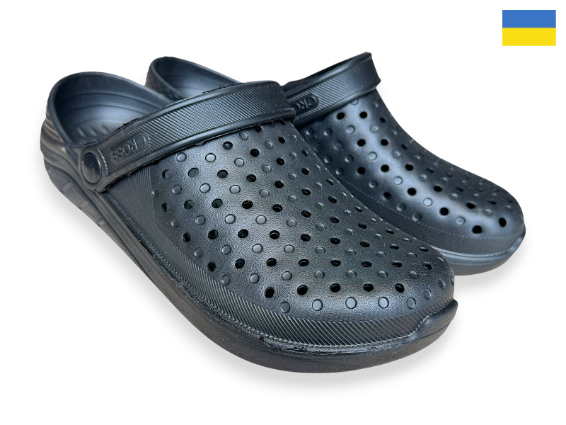 Кроксы Rai shoes (40-45) 025 чорний-old-1 (лето)