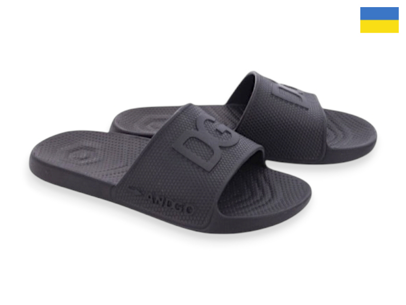 Шлепанцы Rai shoes (41-46) 131 чорний (лето)