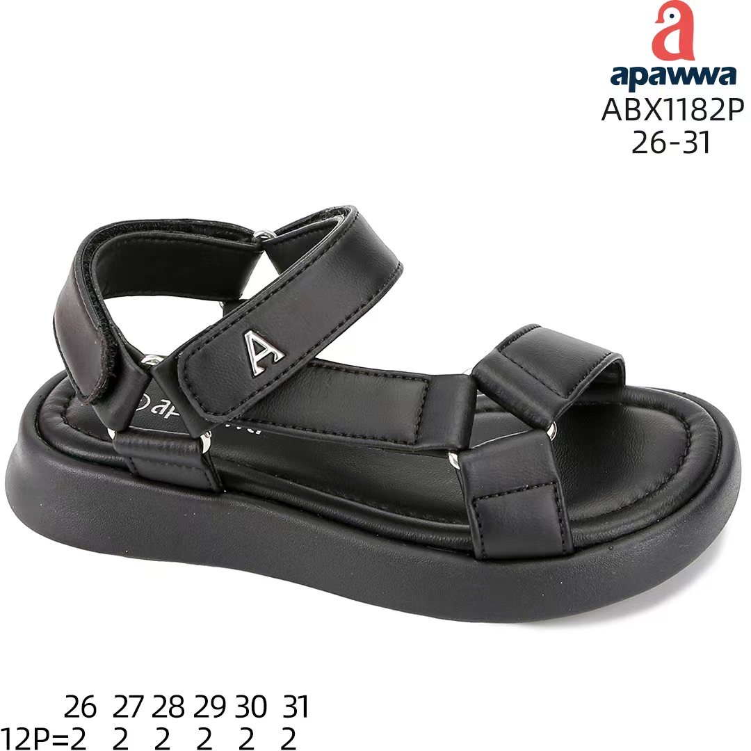 Босоножки DvaClibee (26-31) AM-ABX1182 black (лето)