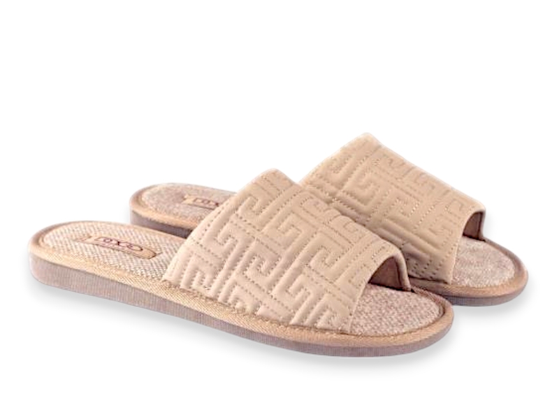 Тапочки Rai shoes (36-41) TS02 бежевий (деми)