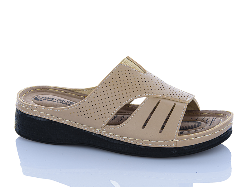 Шлепанцы Sali One (37-41) 209-71 т.бежевий (лето)