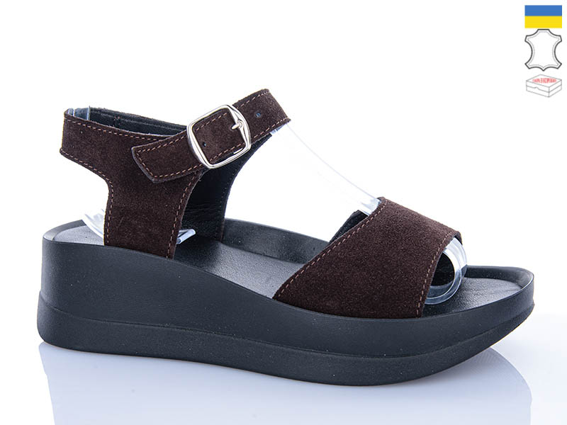 Босоножки Garti (36-40) 0179 коричневий замш (лето)
