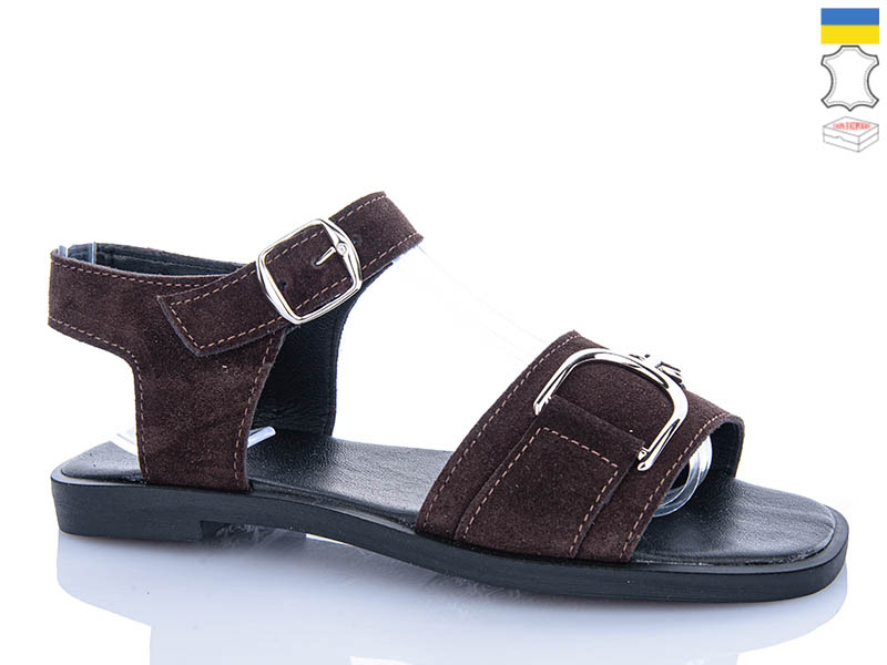 Босоножки Garti (36-40) 0149 коричневий замш (лето)