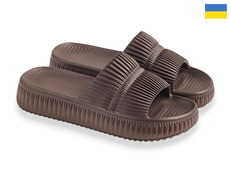 Шлепанцы Rai shoes (36-41) ДС79 шоколад (лето)