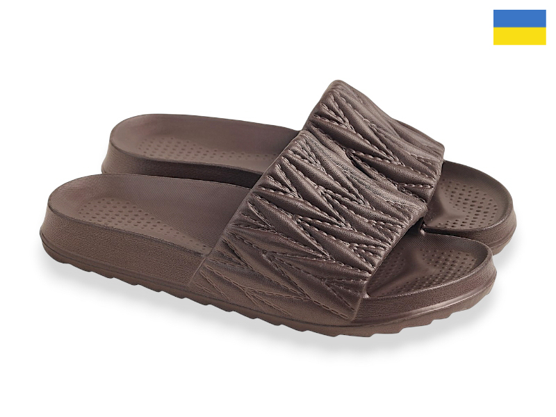 Шлепанцы Rai shoes (36-41) ДС81 шоколад (лето)