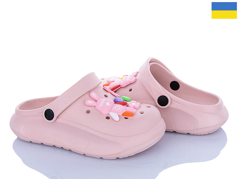 Кроксы Roks (33-35) 314-1 пудра (лето)