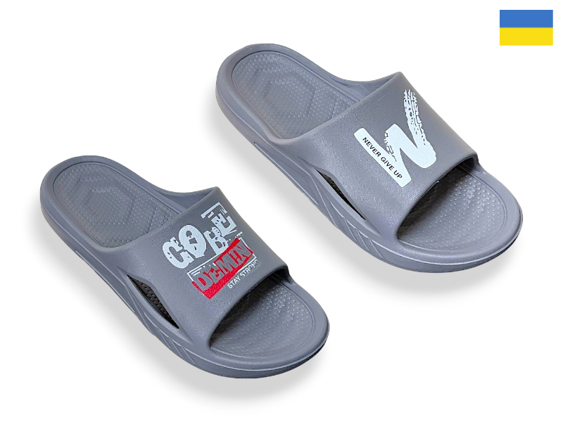 Шлепанцы Rai shoes (38-42) P408 сірий (лето)