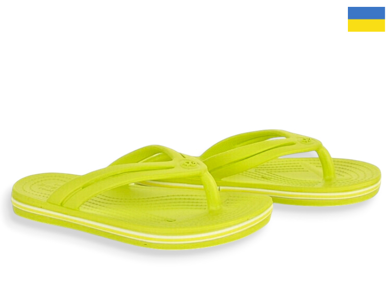 Шлепанцы Rai shoes (36-41) Вєтнамка жін.лайм (лето)