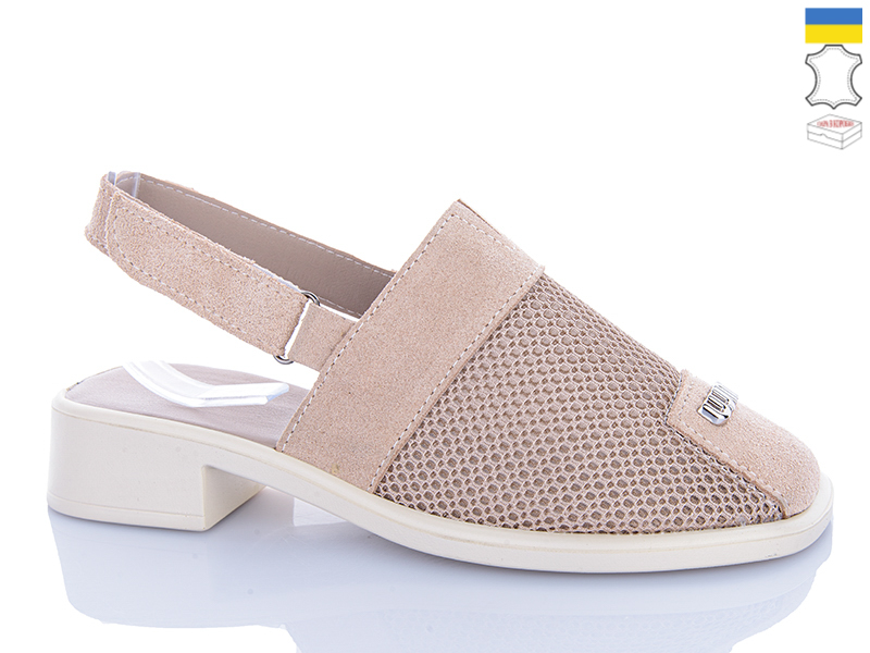 Босоножки Garti (36-40) 801 бежевий замш (лето)