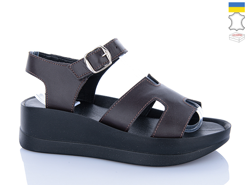 Босоножки Garti (36-40) 2394 коричневий шк. (лето)