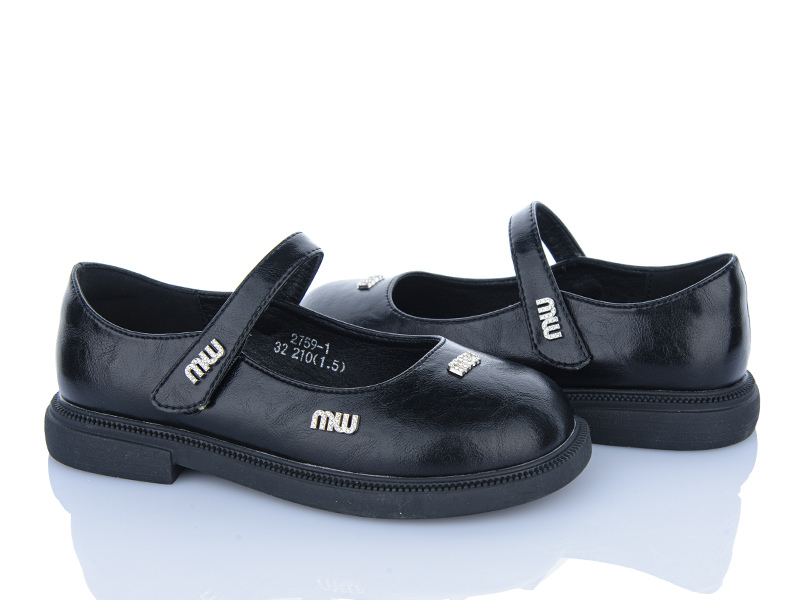 Туфли Clibee (33-37) A2759 black (деми)