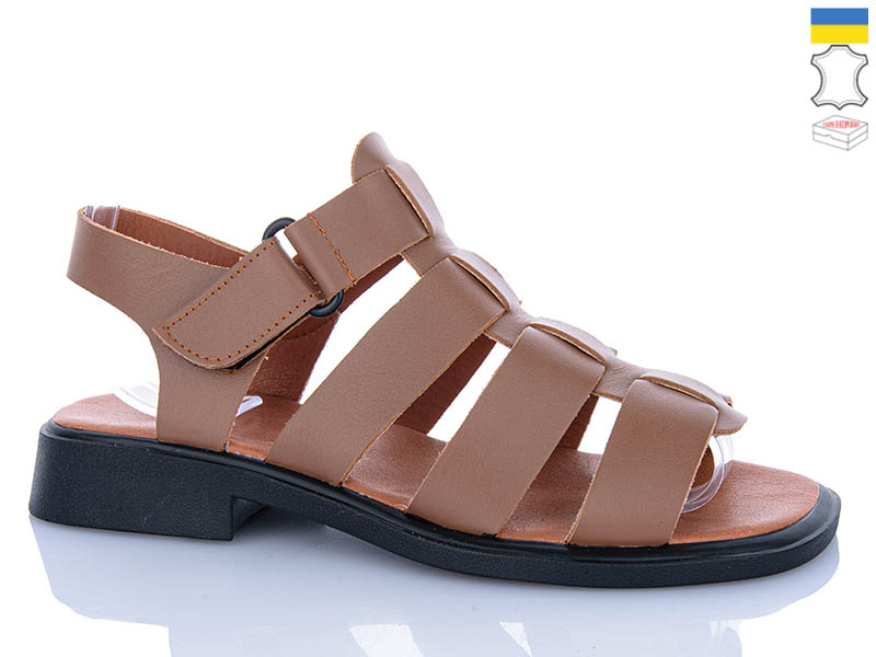 Босоножки Sali (36-40) 264 карамель к чор-п. (лето)