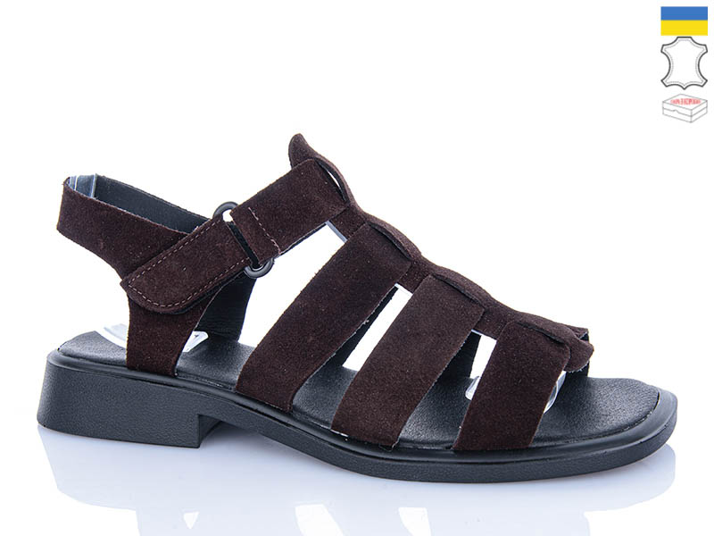 Босоножки Sali (37-42) 264 коричневий з чор-п. (лето)