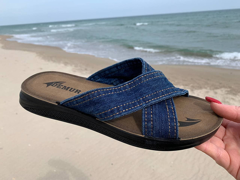 Шлепанцы DeMur (40-45) MKB6105 blue (лето)