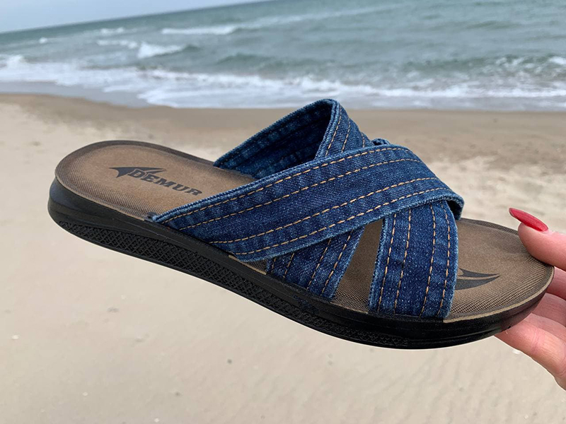 Шлепанцы DeMur (40-45) MKB6105-1 blue (лето)