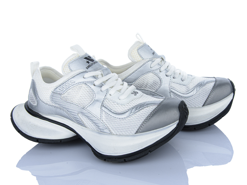 Кроссовки Clibee (35-39) AA86061 white-grey (деми)